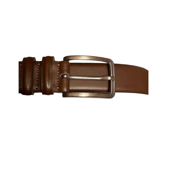 Massimo Dutti Men's Brown Leather Belt Size 42 Italian Made - Picture 1 of 4